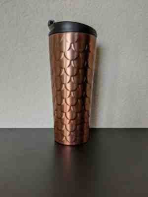 Starbucks 2017 ROSE GOLD COPPER SCALES Travel Tumbler Siren Coffee Cup 16 oz - Sold on eBay Jan, 29th 2020 for $38.00