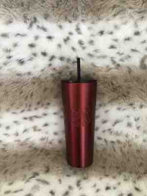 2018 Starbucks Stainless Steel Satin Metallic Red Cold Cup Tumbler Mug 24 oz - Sold on eBay Jan, 29th 2020 for $19.99