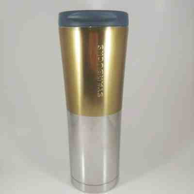 STARBUCKS 2014 Stainless Steel Double Wall Travel Mug Coffee Cup 20oz Gold - Sold on eBay Jan, 29th 2020 for $25.19