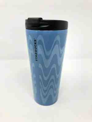 Starbucks Blue Swirl Stainless Steel Tumbler Coffee Mug 16oz 2017 - Sold on eBay Jan, 28th 2020 for $20.00