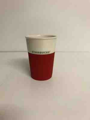 Starbucks White Bone China 8 Oz Travel Mugs Red Silicone Set Of 2 2011 Tumbler - Sold on eBay Jan, 28th 2020 for $33.99