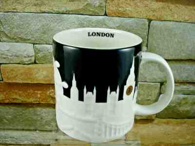 NEW Starbucks London Relief Collector Black & White Coffee Mug Cup  - Sold on eBay Jan, 28th 2020 for $39.95