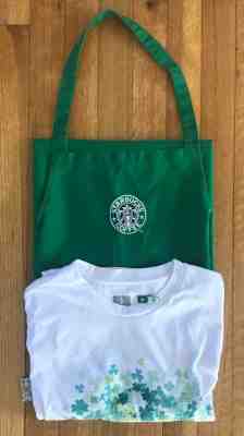 STARBUCKS LOT - T-SHIRT (NWT, LG) - GREEN APRON - PINBACK - Sold on eBay Jan, 28th 2020 for $31.00
