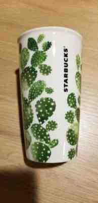Starbucks Ceramic Tumbler 2017 ARIZONA Cactus Travel Cup Limited Edition mis lid - Sold on eBay Jan, 28th 2020 for $32.00