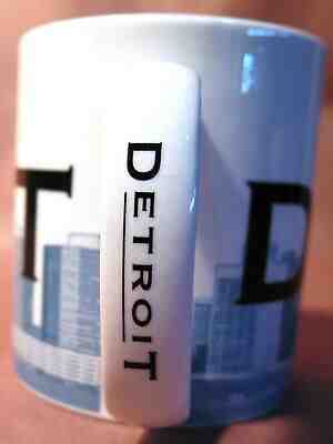STARBUCKS DETROIT Barista city SKYLINE SERIES #1 ONE 18 oz Coffee Cup Mug 2002 - Sold on eBay Jan, 28th 2020 for $20.00