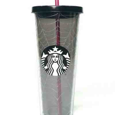 New Starbucks 2019 Glitter Spiderweb Limited Edition Tumbler Cup Halloween 24oz - Sold on eBay Jan, 30th 2020 for $32.00