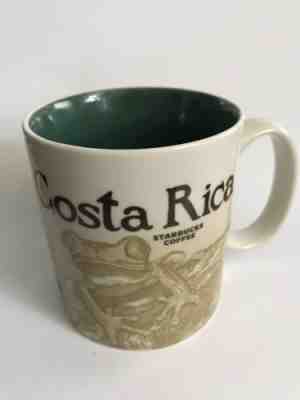 Starbucks Costa Rica Coffee 16 oz Mug 2012 Cream Exterior & Green Interior Frog  - Sold on eBay Jan, 30th 2020 for $27.00