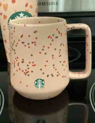 Starbucks 2020 Valentines Mug 14 Oz Pink With Hearts Confetti - Sold on eBay Jan, 30th 2020 for $24.99
