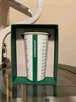 New Starbucks Ceramic Travel Tumbler Mug Word Search Puzzle 12oz 2016 - Sold on eBay Jan, 30th 2020 for $18.95