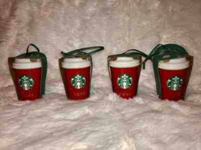 NWT Starbucks red cup siren ornament 2016, great stocking stuffer 4 Pieces - Sold on eBay Jan, 30th 2020 for $20.00