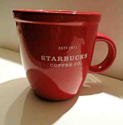 Rare Starbucks Coffee Company Est 1971 Mug Cup Red 2001 Barista - Sold on eBay Jan, 30th 2020 for $25.00