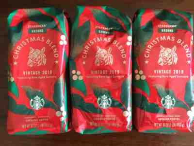 Lot of 3 - Starbucks Christmas Blend Dark Roast Sumatra Ground Coffee 3lb total! - Sold on eBay Jan, 30th 2020 for $33.00