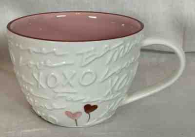 Starbucks 2007 Coffee Mug Hearts XOXO Love Valentines Be Mine Pink White - Sold on eBay Jan, 30th 2020 for $24.95