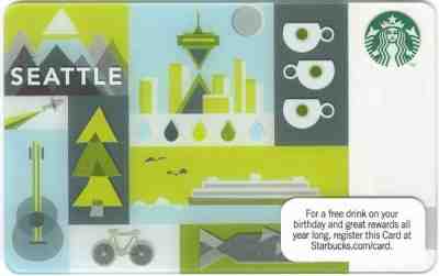 Starbucks Card  Seattle  2011 - Sold on eBay Jan, 30th 2020 for $24.00