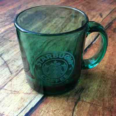 Starbucks Green Glass Mermaid Logo Collector Coffee Mug/Cup (Free Shipping) - Sold on eBay Jan, 30th 2020 for $15.00
