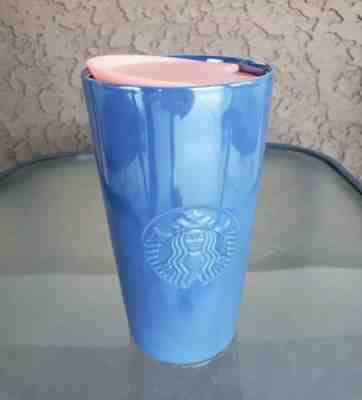 Starbucks 2020 Spring Travel Tumbler Ceramic Blue Metallic Mug NEW! - Sold on eBay Jan, 30th 2020 for $28.95