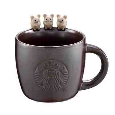 Starbucks Taiwan 2020 Lunar Chinese Year of rat & his friends charcoal mug 12oz - Sold on eBay Jan, 30th 2020 for $34.00