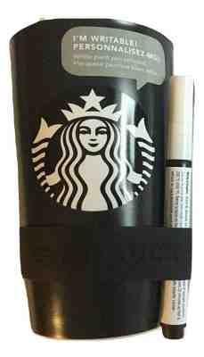 Starbucks Create-Your-Own Double Wall Traveler With Pen Ceramic 12 Oz Black  - Sold on eBay Jan, 30th 2020 for $44.93