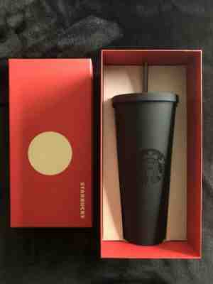 Rare Brand New Mint Condtion Starbucks Matte Black Tumbler 2014 Dot Collection - Sold on eBay Jan, 30th 2020 for $249.99