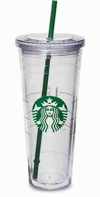 New Starbucks Venti Clear Double Wall Acrylic Cold Cup Tumbler 24 oz - Sold on eBay Jan, 30th 2020 for $16.99