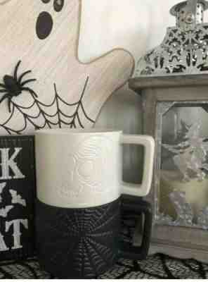 SET of 2 LOT Halloween 2019 Starbucks Skull & Spider Web Mug Cup Ceramic 12 oz - Sold on eBay Jan, 30th 2020 for $18.90