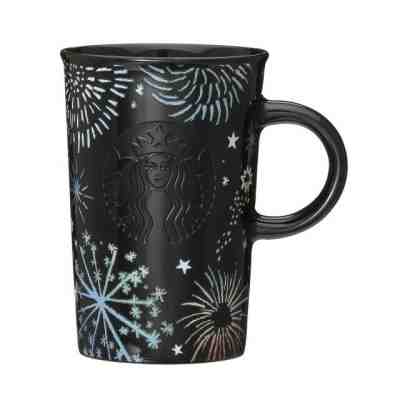 New in box Starbucks Japan Summer 2019 Black Fireworks Ceramic Mug 10oz Sold Out - Sold on eBay Jan, 29th 2020 for $36.00