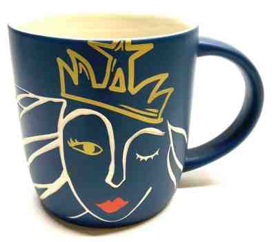 Starbucks Matte Blue Winking MERMAID/Siren Queen Etched 14oz Coffee Cup Mug 2016 - Sold on eBay Jan, 29th 2020 for $24.25