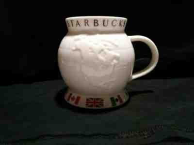 Starbucks Barista WORLD GLOBE Mug 24oz Cup Flags Map 2002 Wide Bottom No Spill - Sold on eBay Jan, 29th 2020 for $18.99