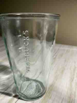 STARBUCKS Recycled Glass Cold-To-Go Cup Tumbler 16 oz Grande SPAIN ~  PRISTINE!