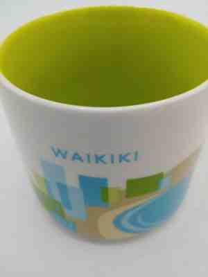 Starbucks You Are Here Mug Waikiki 14oz Hawaiian Beach Green White 2016 - Sold on eBay Jan, 29th 2020 for $18.50