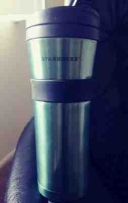 STARBUCKS Stainless Steel Travel Mug Coffee Cup Tumbler Rubber Grip Green 16 oz - Sold on eBay Jan, 29th 2020 for $34.99