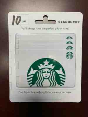 Starbucks Gift Cards Multipack of 4 - Sold on eBay Jan, 29th 2020 for $30.00