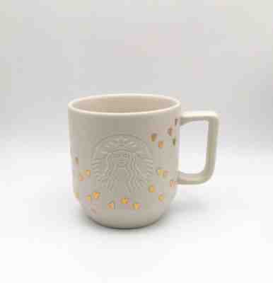 Starbucks 2016 Valentines Golden Hearts & Embossing w/ Siren Logo Mug NWT - Sold on eBay Jan, 31st 2020 for $15.95