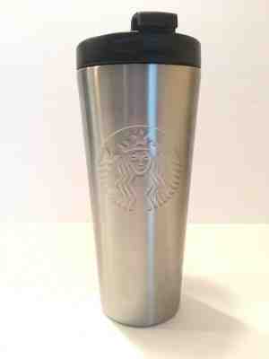 Starbucks 2016 Stainless Steel Embossed Siren Traveling Tumbler 16 oz. With Lid - Sold on eBay Jan, 31st 2020 for $19.00