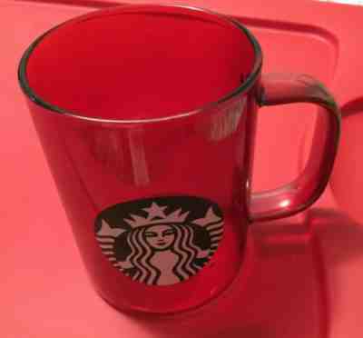 Starbucks 2019 Red Holiday Iridescent Glass Mug 14 OZ - Sold on eBay Jan, 30th 2020 for $22.99