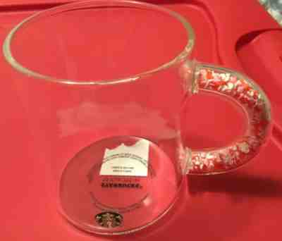 Starbucks 2020 Valentine Mug Confetti Hearts Handle Glass Mug - Sold on eBay Jan, 30th 2020 for $25.99