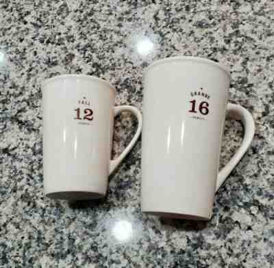 2x Starbucks 2010 "Tall" 12 Grande 16 Ounce Ivory Coffee Mugs - Sold on eBay Jan, 30th 2020 for $21.00