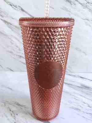 Starbucks Studded Rose Gold Venti Cold Cup 24oz Tumbler Iridescent New HTF - Sold on eBay Jan, 30th 2020 for $59.00