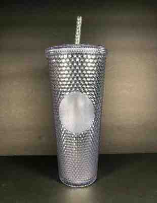 Starbucks Holiday Winter 2019 Platinum Silver Studded Cold Cup Tumbler Straw NEW - Sold on eBay Jan, 30th 2020 for $29.99