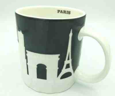 Starbucks City Mug, PARIS, Relief Collection, Black-White, 16 oz. - Sold on eBay Jan, 31st 2020 for $42.42