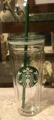 New Starbucks Double Wall Venti Glass Tumbler 20 Oz Rare - Sold on eBay Feb, 2nd 2020 for $80.00
