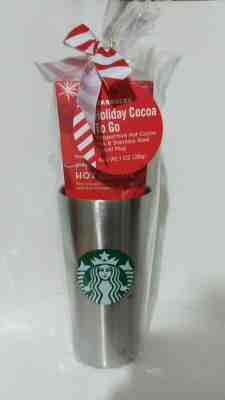 STARBUCKS Holiday Cocoa To Go, stainless steel travel mug new with tags - Sold on eBay Feb, 2nd 2020 for $21.90