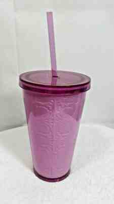 Starbuck's Embossed Pink & Clear 16 oz Promo Insulated Tumbler  - Sold on eBay Feb, 1st 2020 for $17.68