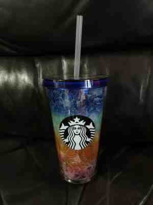 NEW Starbucks 2019 Multicolor Rainbow Easter Flower Tumbler GRANDE 16oz RARE - Sold on eBay Feb, 1st 2020 for $29.95