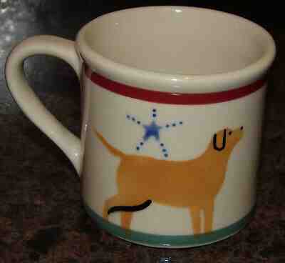 STARBUCKS HARTSTONE POTTERY BARISTA MUG GOLDEN RETRIEVER DOGS WITH STARS - Sold on eBay Feb, 1st 2020 for $24.95