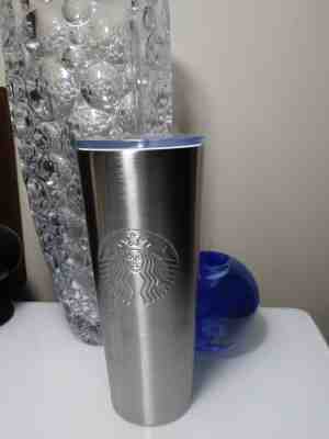 New Starbucks Matte Stainless Steel Silver Siren Cold Cup Tumbler Venti 24 oz - Sold on eBay Feb, 1st 2020 for $18.99