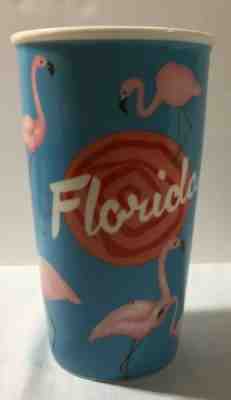 2015 Starbucks Florida Pink Flamingo Coffee Mug/Travel Tumble W/Lid 12 Oz Cup - Sold on eBay Feb, 1st 2020 for $25.00