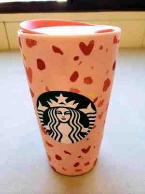 NWT Starbucks Valentines Tumbler 2020  Ceramic Coffee Cup W Lid Limited Edition  - Sold on eBay Feb, 1st 2020 for $20.00