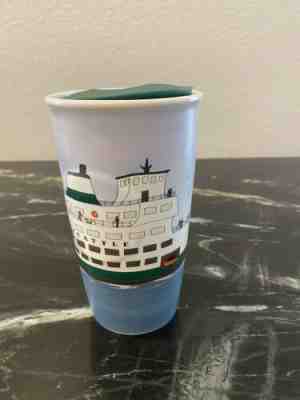 HTF Starbucks Seattle Ferry 2016 Double Wall Ceramic Traveler 10 oz Tumbler Mug - Sold on eBay Feb, 1st 2020 for $45.00