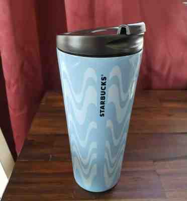 STARBUCKS 16 oz Slim Insulated Travel Coffee Mug Sky Blue - Sold on eBay Feb, 1st 2020 for $19.00